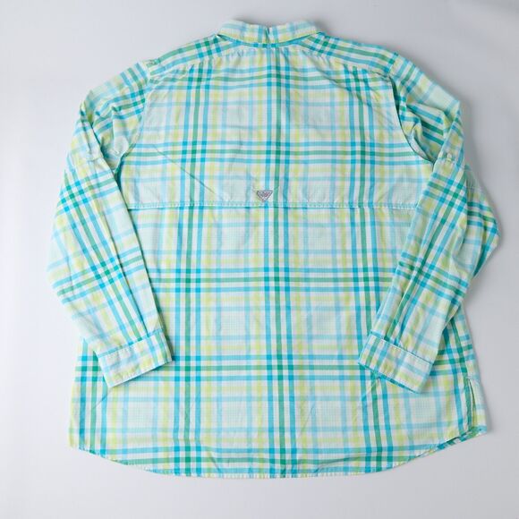 Columbia PFG Super Bahama Vtg Fishing Shirt Mens XL Long Sleeve Plaid UPF - Picture 10 of 11